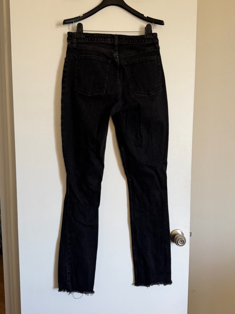 Abercrombie & Fitch Black ‘The Skinny High Rise’ Curve Love Denim Split Hem Jean - Picture 3 of 7